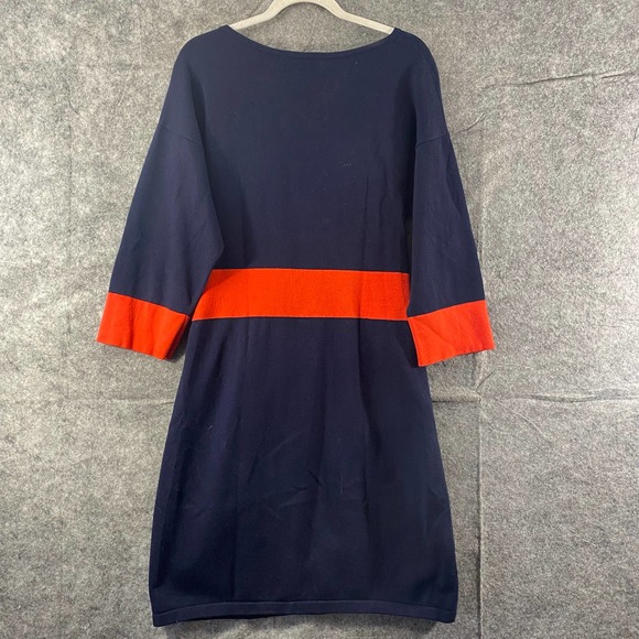 Boden Sweater Dress 10 Navy Blue Esmeralda Waist Tie Retro A-Line Mini - Picture 4 of 11